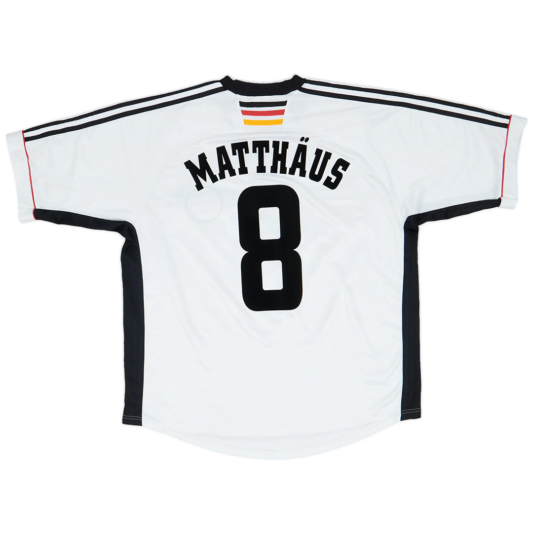 MATTH&Auml;US #8 Germany Retro Home Jersey World Cup 1998