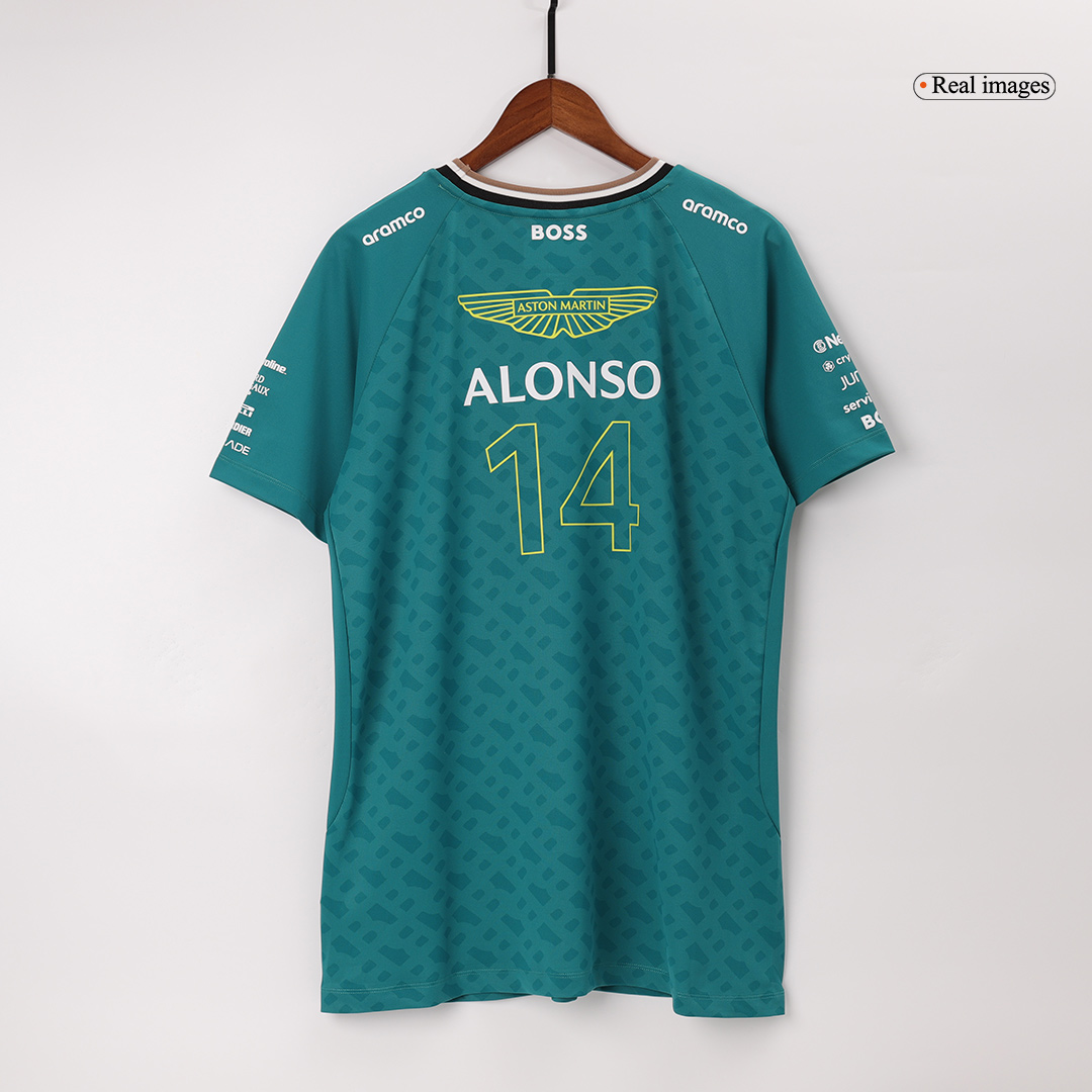 Discount Aston Martin Aramco Cognizant F1 Racing Team Fernando Alonso Driver T-Shirt 2024