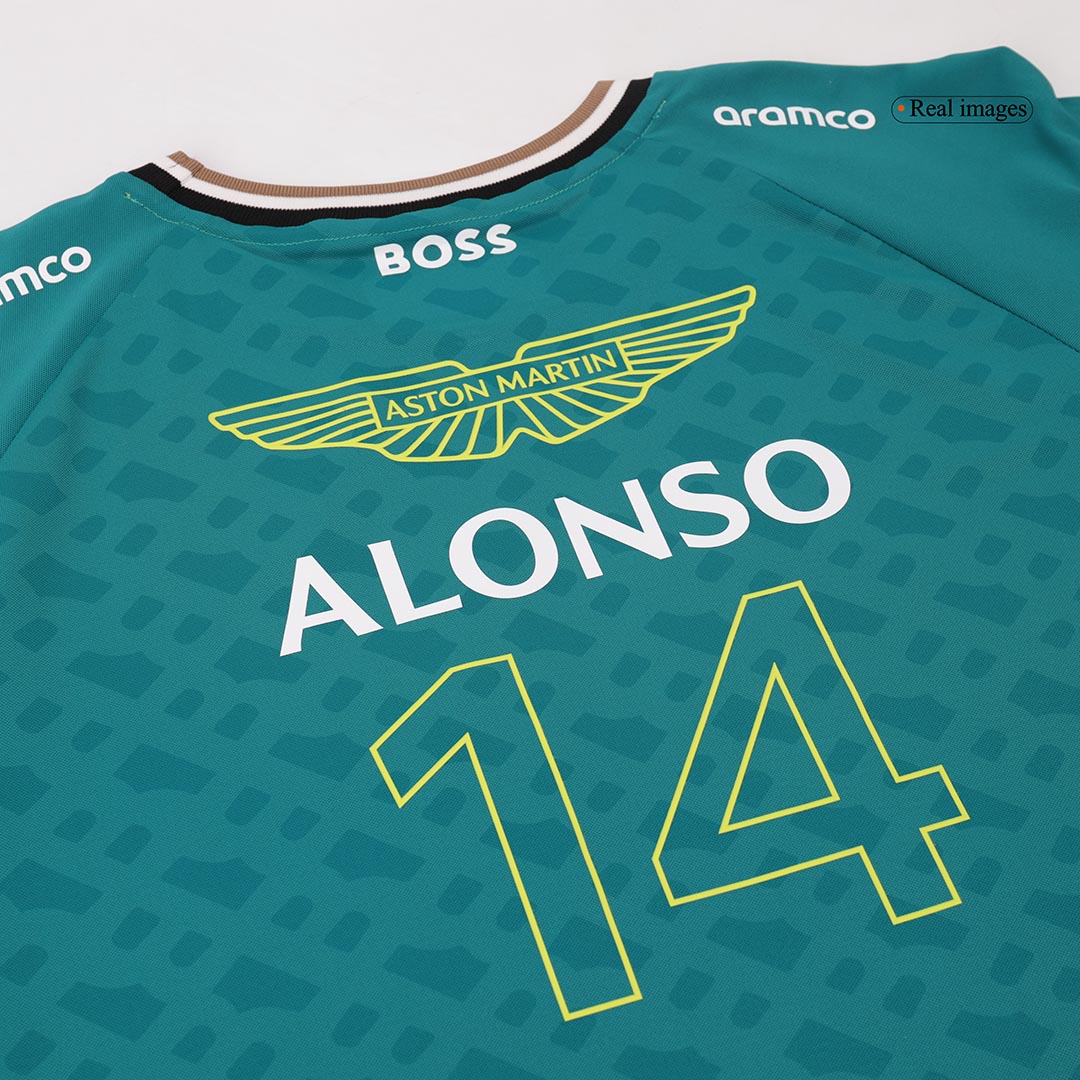 Discount Aston Martin Aramco Cognizant F1 Racing Team Fernando Alonso Driver T-Shirt 2024