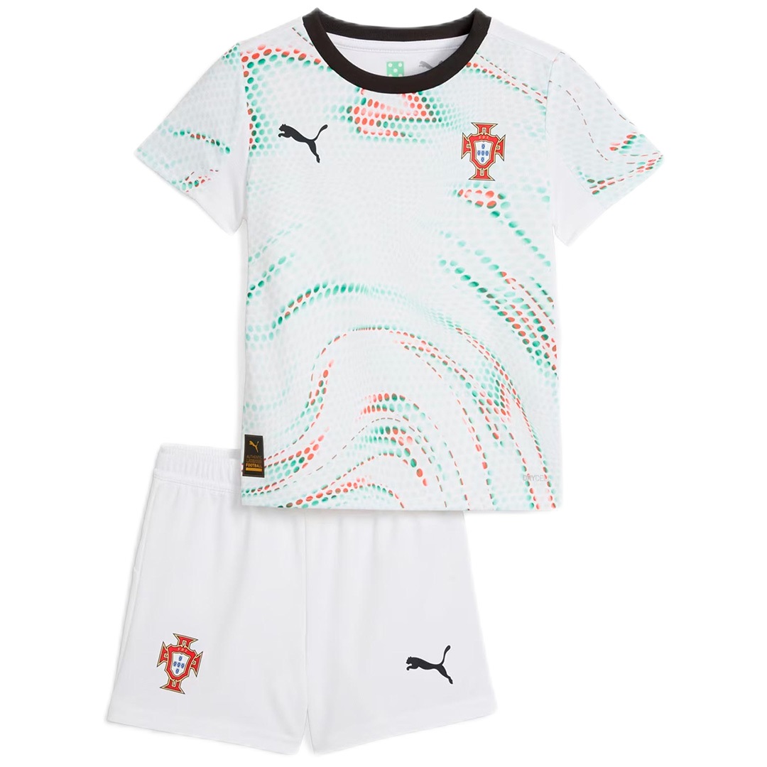 Kid's Portugal Away Soccer Jersey Kit(Jersey+Shorts) 2025 White