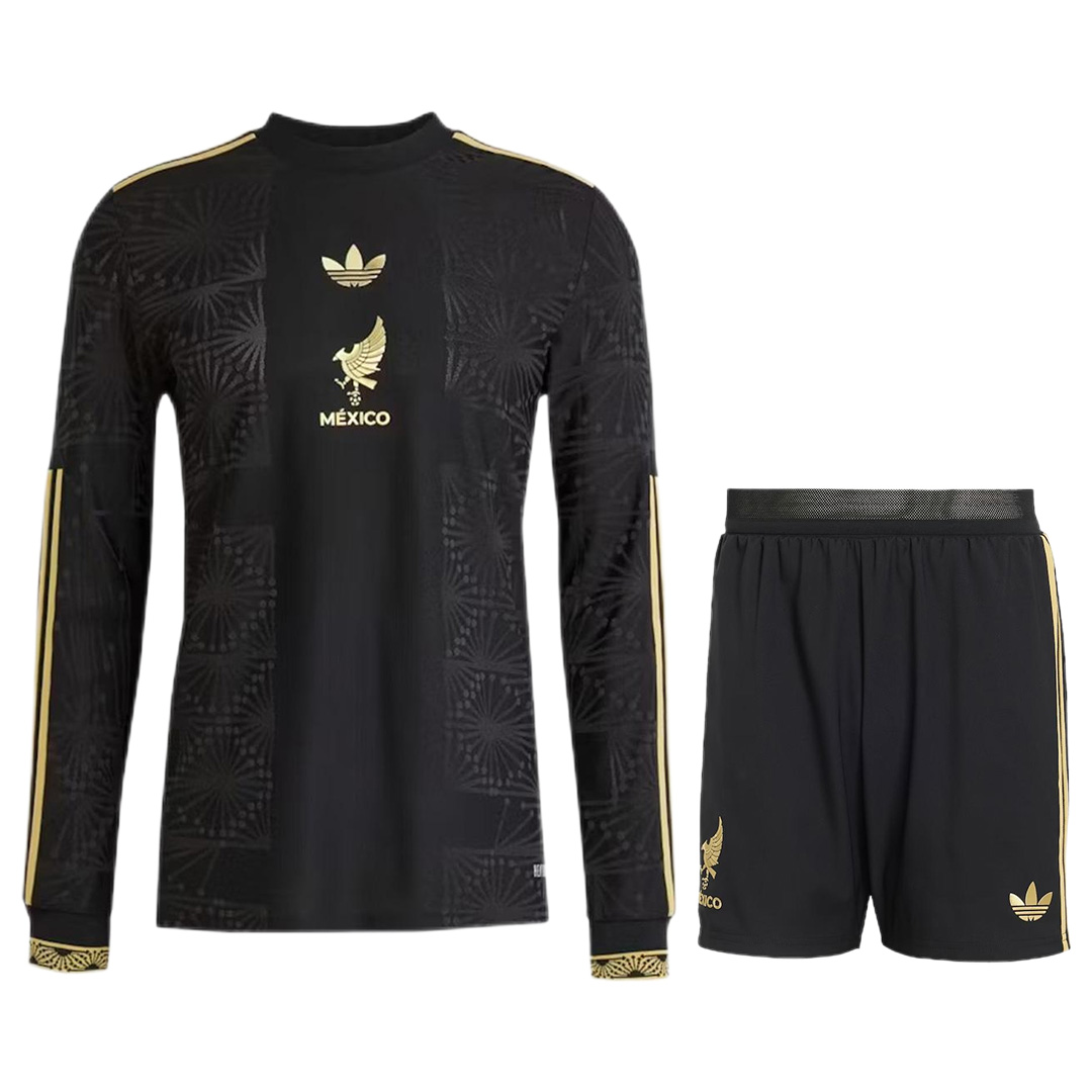 Mexico Third Long Sleeve Jersey Kit Gold Cup Player Version 2025