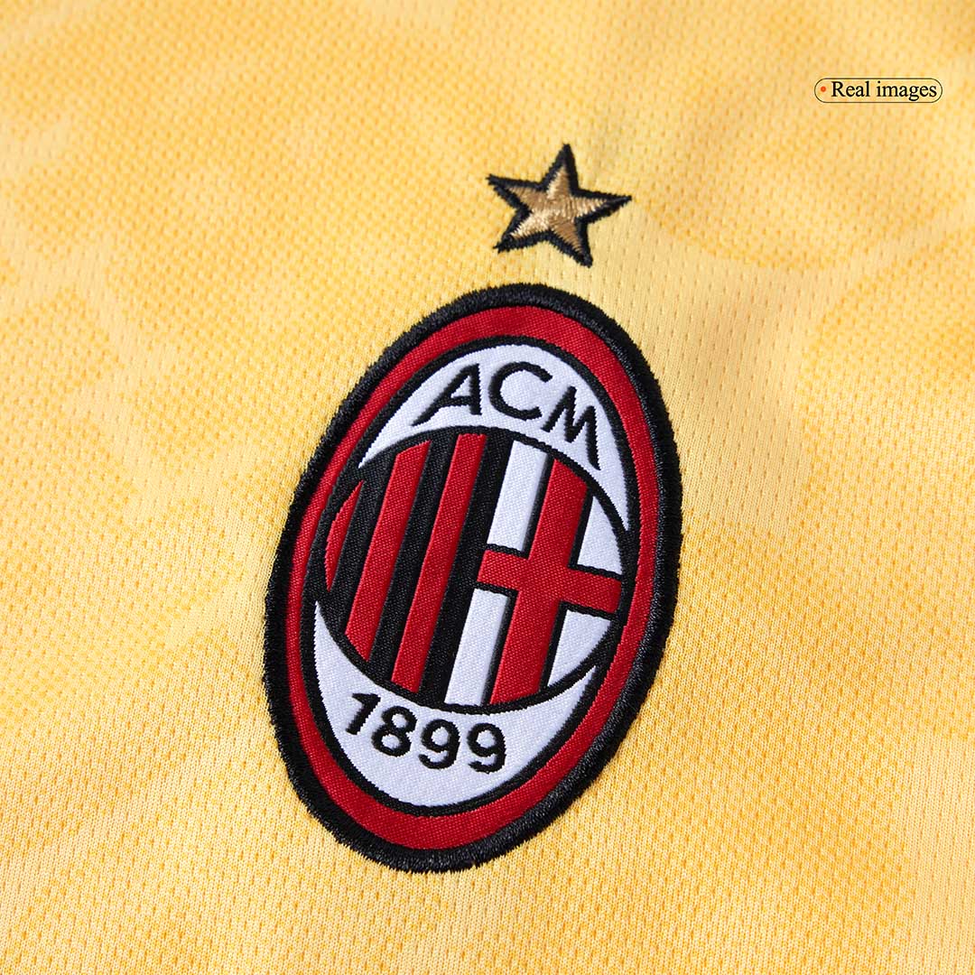 AC Milan Third Away Soccer Jersey Kit(Jersey+Shorts) 2025/26 Yellow