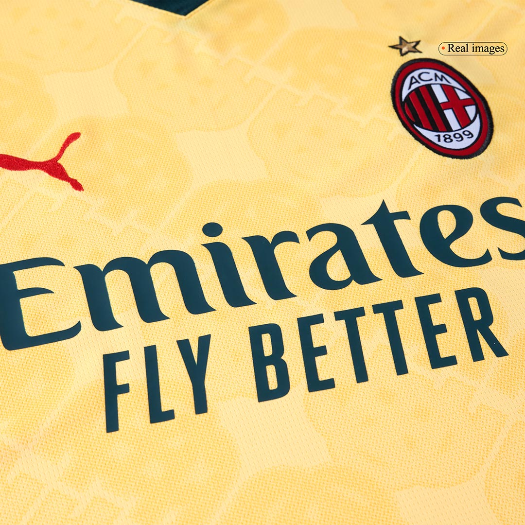 AC Milan Third Away Soccer Jersey Kit(Jersey+Shorts) 2025/26 Yellow