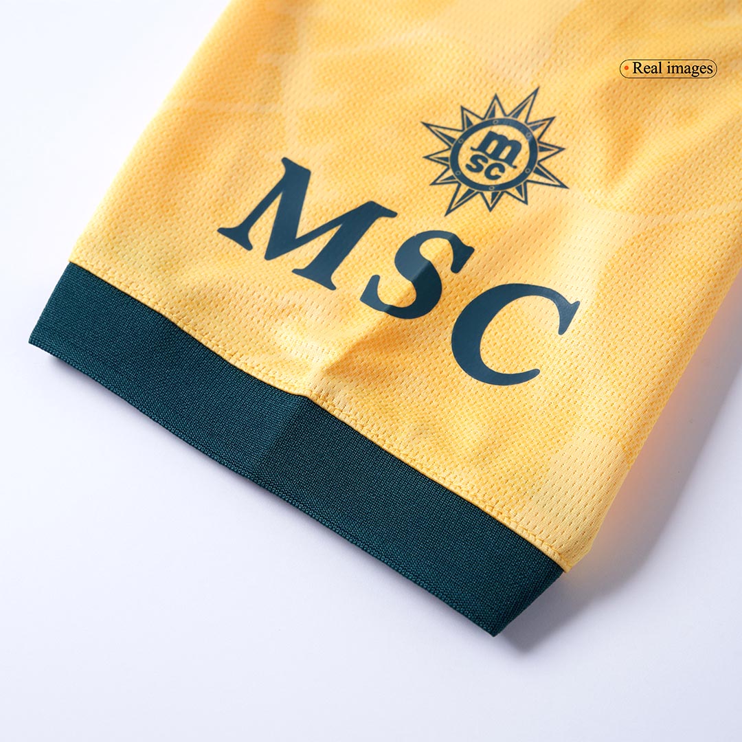 AC Milan Third Away Soccer Jersey Kit(Jersey+Shorts) 2025/26 Yellow