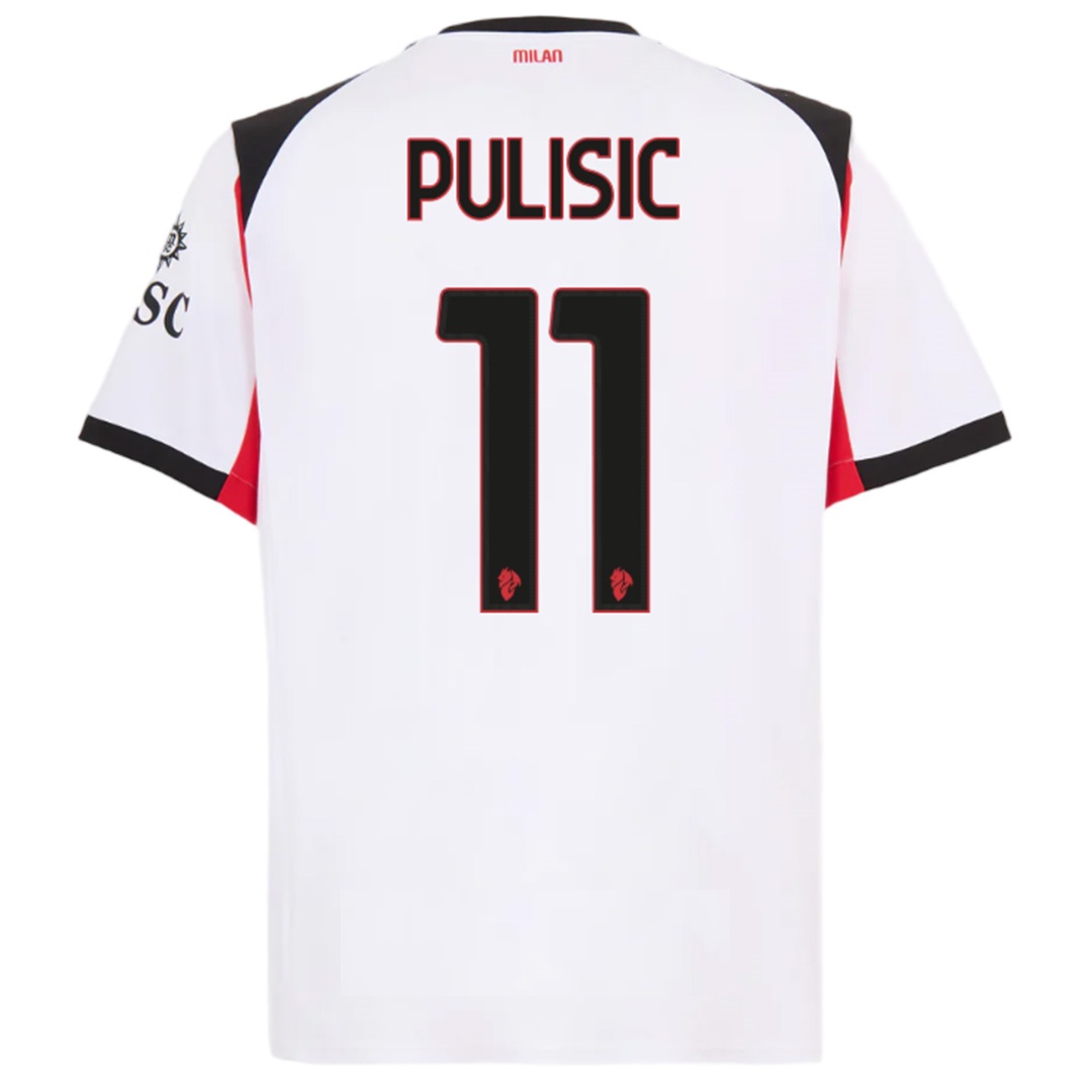 PULISIC #11 AC Milan Away Soccer Jersey 2025/26 White
