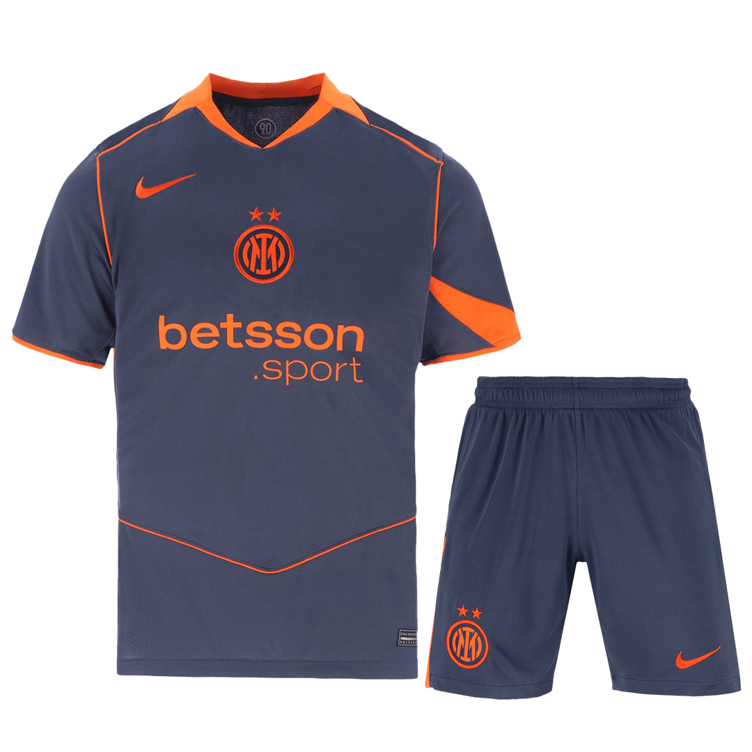 Inter Milan Third Away Soccer Jersey Kit(Jersey+Shorts) 2025/26 Navy