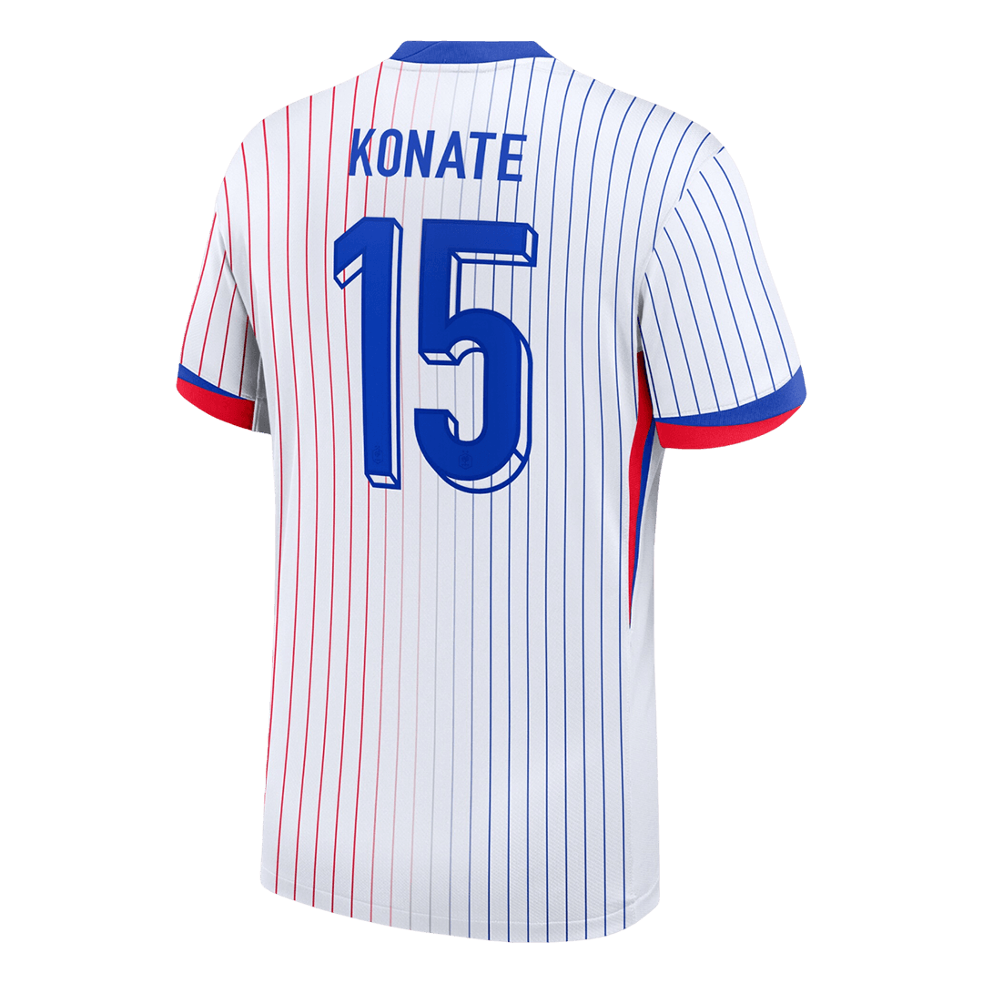 KONATE #15 France Euro Away Soccer Jersey 2024 White