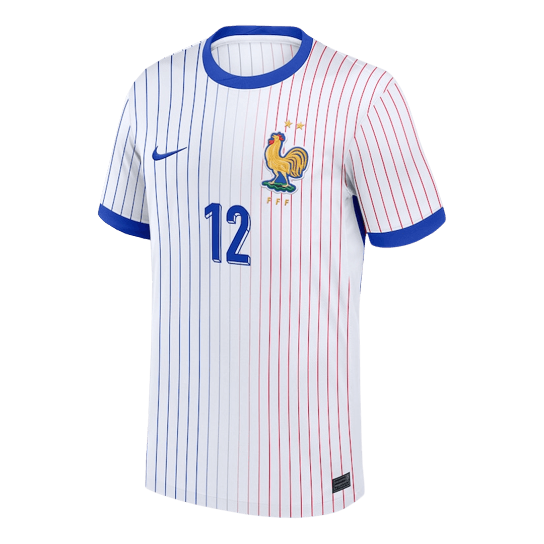 KOLO MUANI#12 France Euro Away Soccer Jersey 2024 White