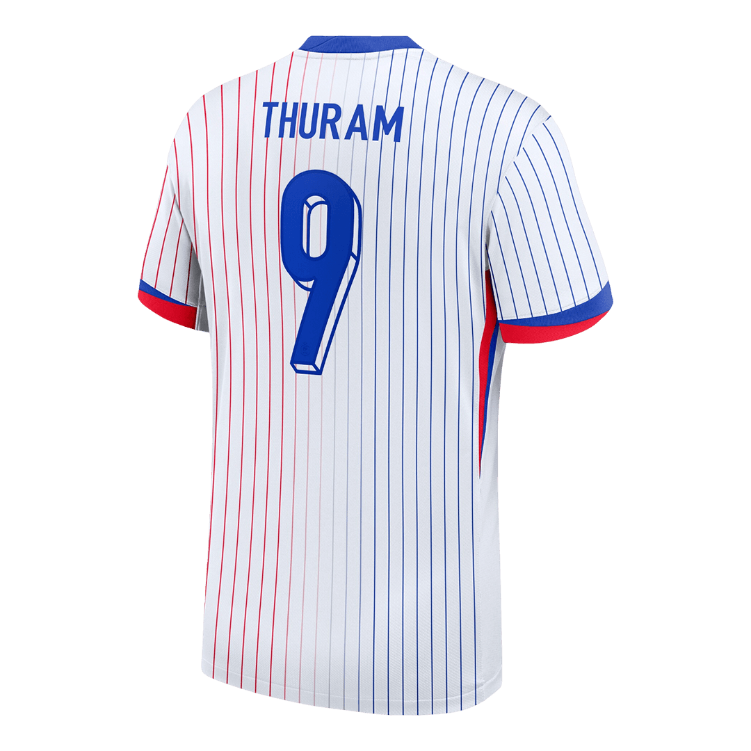 THURAM #9 France Euro Away Soccer Jersey 2024 White