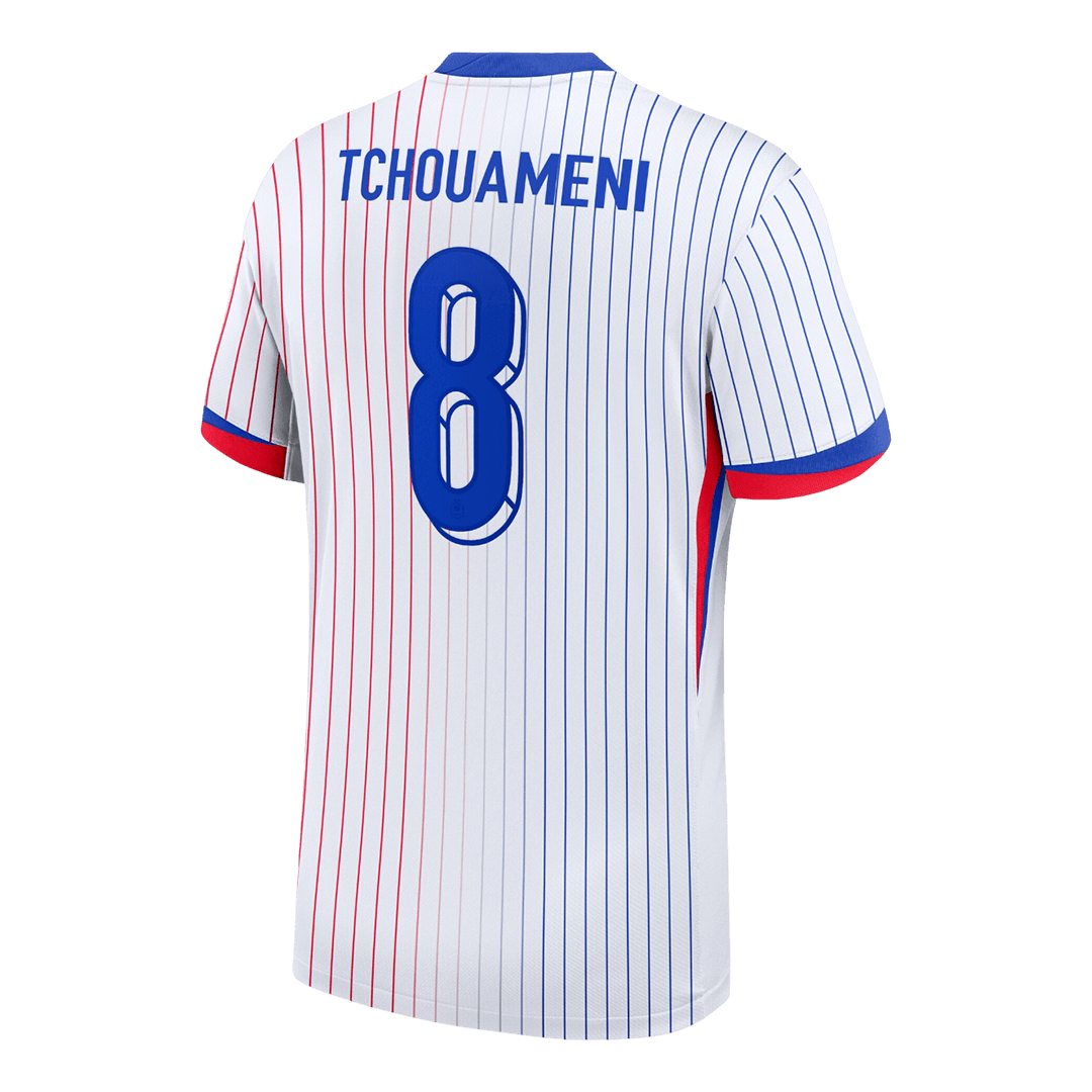 TCHOUAMENI #8 France Euro Away Soccer Jersey 2024 White