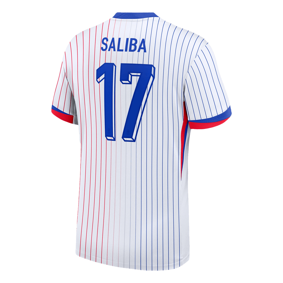 SALIBA #17 France Euro Away Soccer Jersey 2024 White