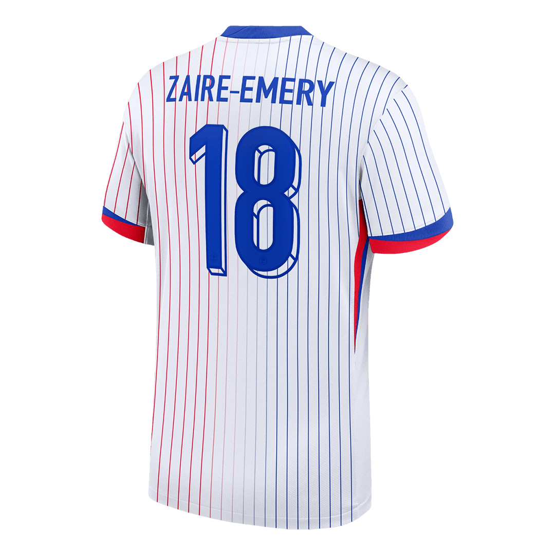 ZAIRE-EMERY #18 France Euro Away Soccer Jersey 2024 White