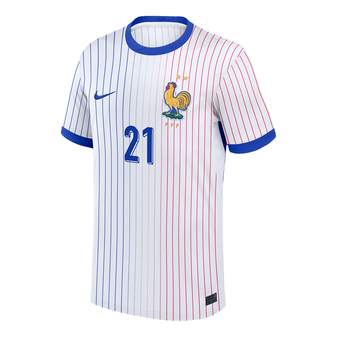 L.HERNANDEZ #21 France Euro Away Soccer Jersey 2024 White