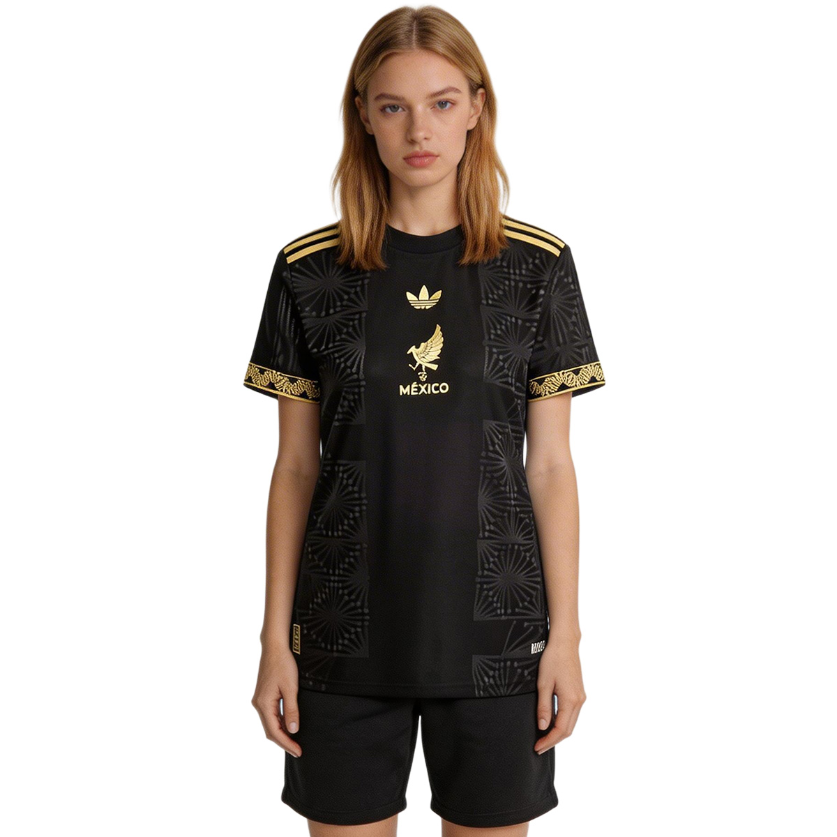Women's Mexico Gold Soccer Jersey 2025 Black