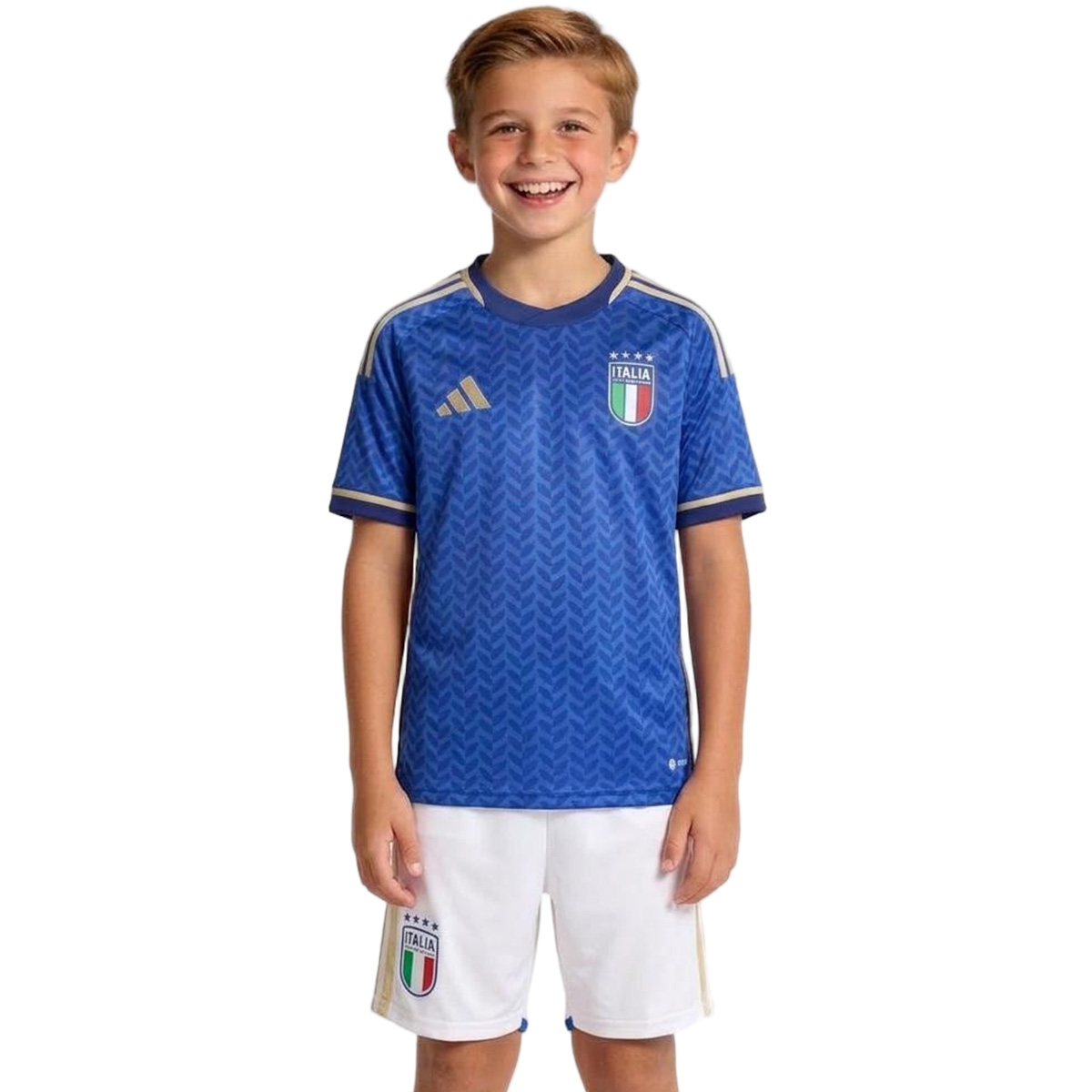 Kid's Italy Home Soccer Jersey Kit(Jersey+Shorts) World Cup 2026 Blue