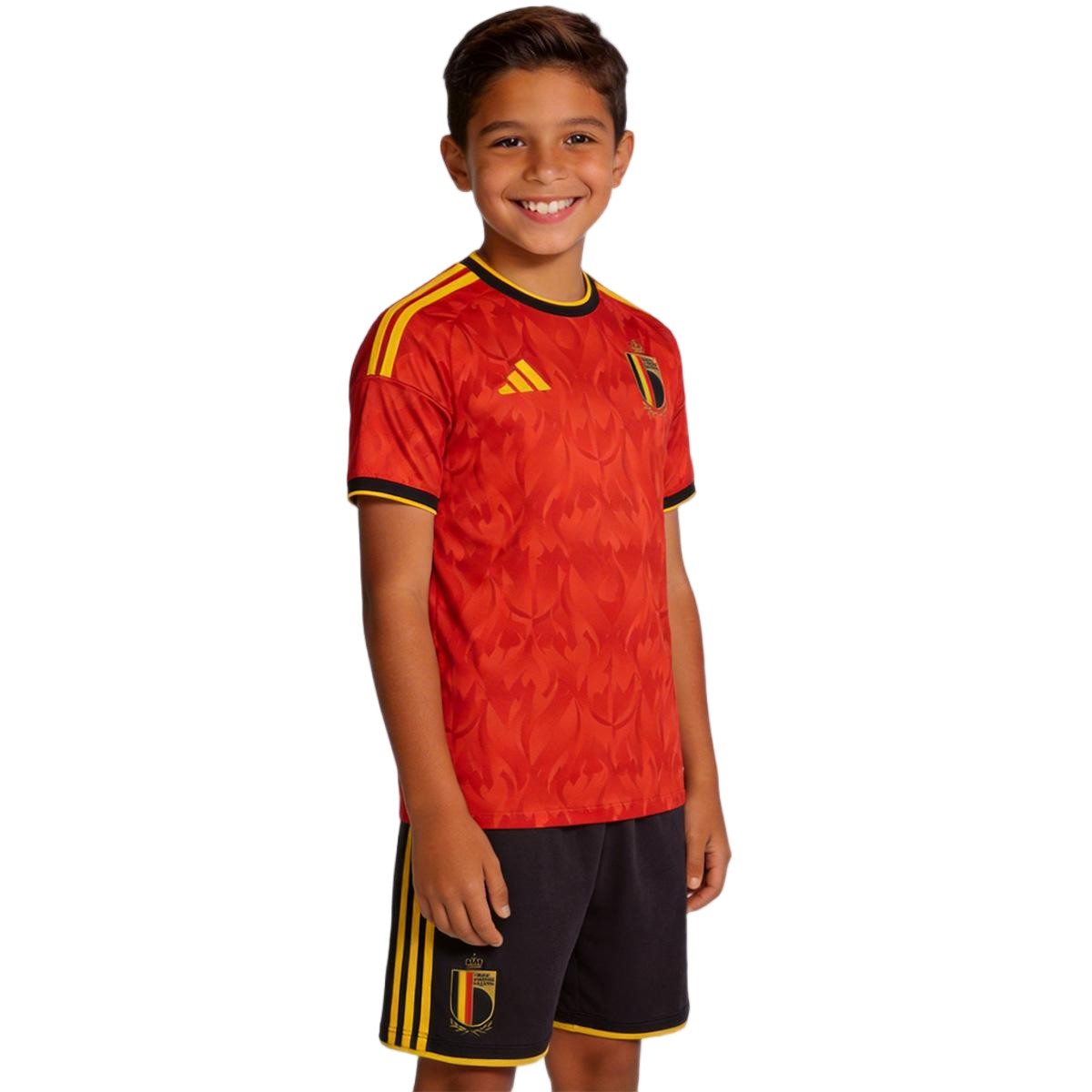 Kid's Belgium Home Soccer Jersey Kit(Jersey+Shorts) World Cup 2026 Red