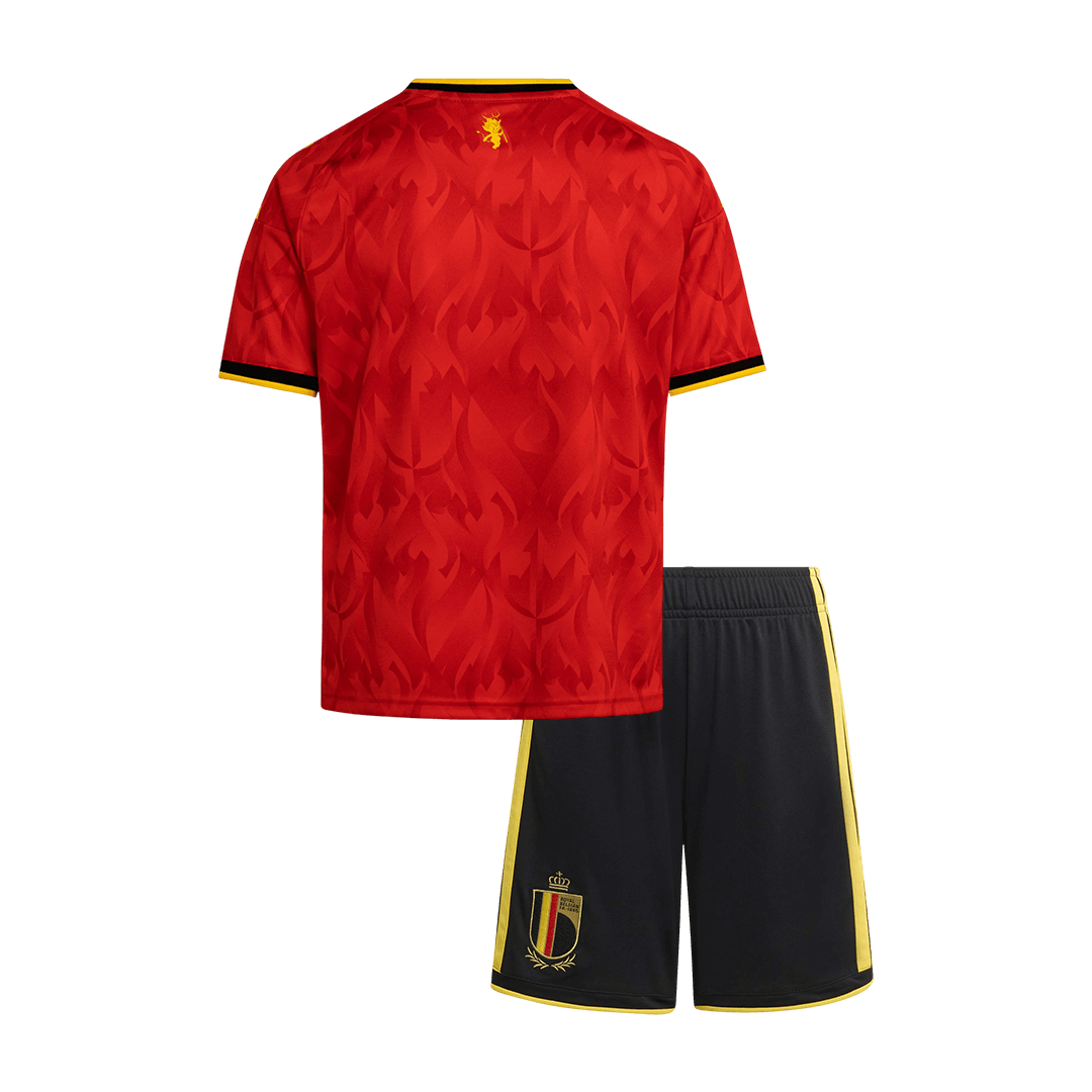 Kid's Belgium Home Soccer Jersey Kit(Jersey+Shorts) World Cup 2026 Red