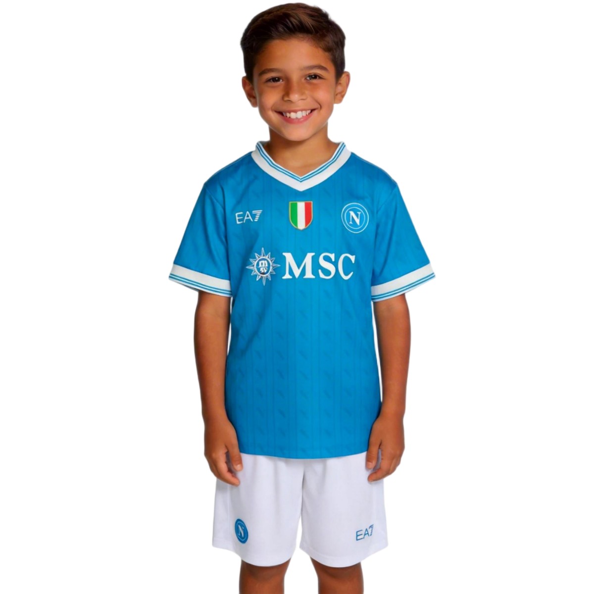 Kid's Napoli Home Soccer Jersey Kit(Jersey+Shorts) 25/26 Blue