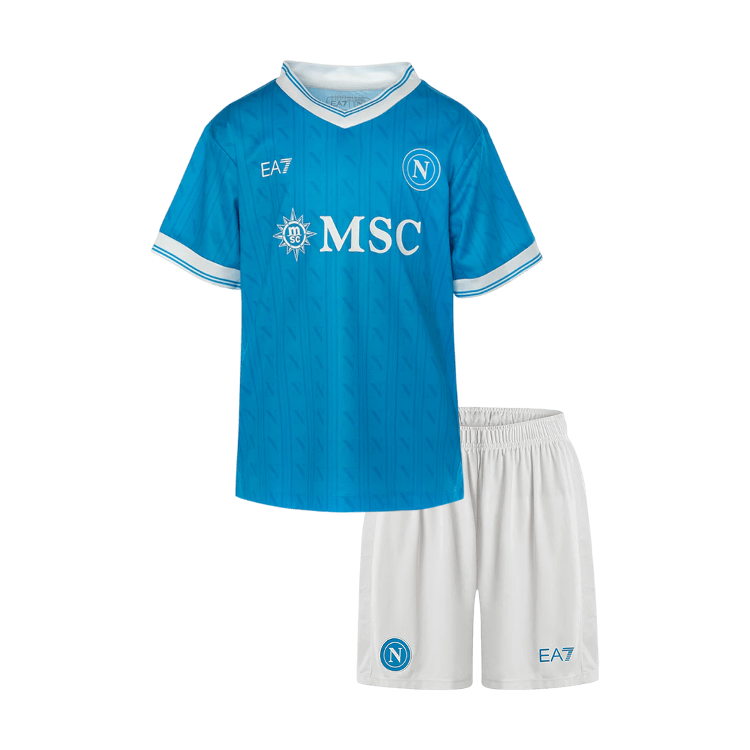 Kid's Napoli Home Soccer Jersey Kit(Jersey+Shorts) 25/26 Blue