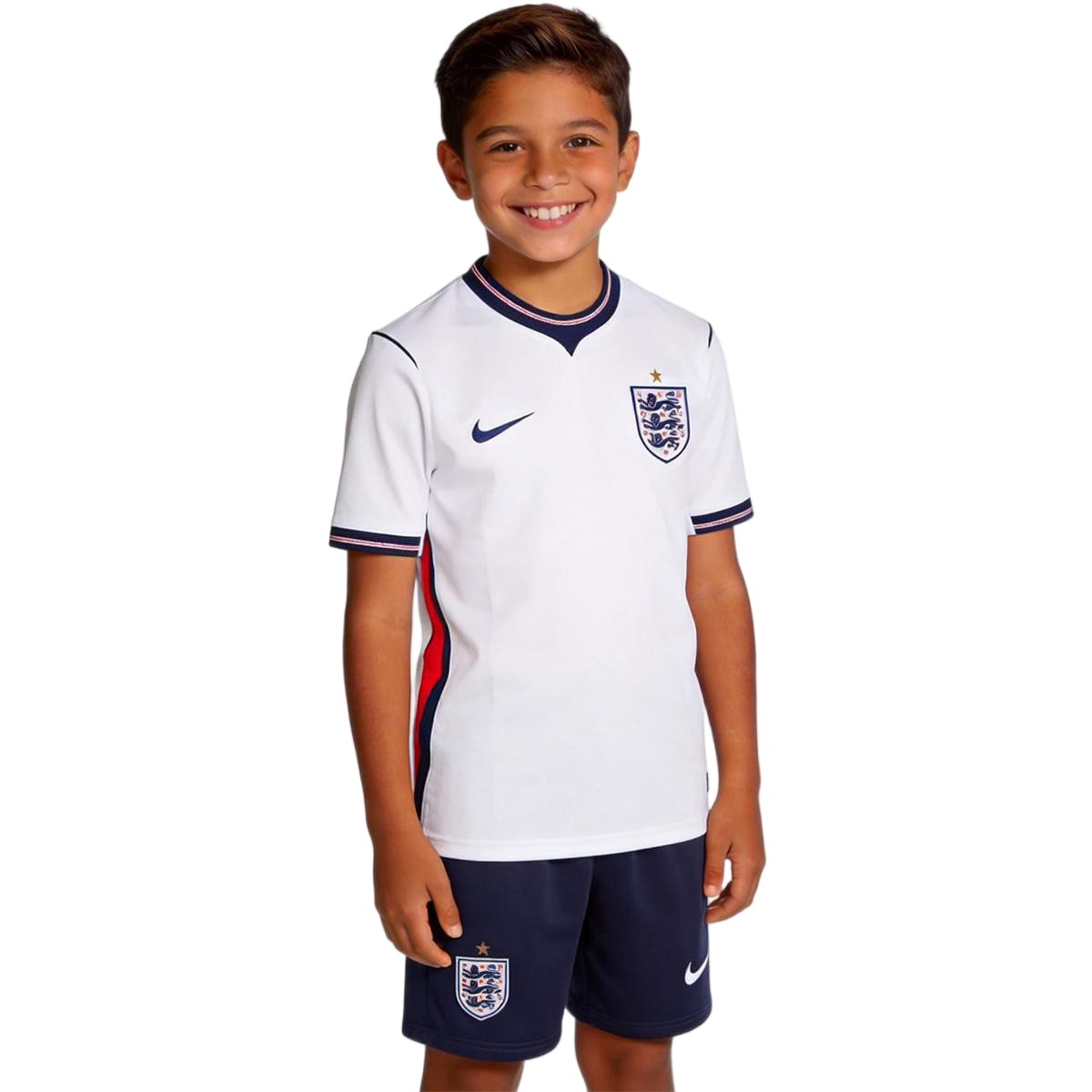 Kid's England Home Soccer Jersey Kit(Jersey+Shorts) World Cup 2026 White