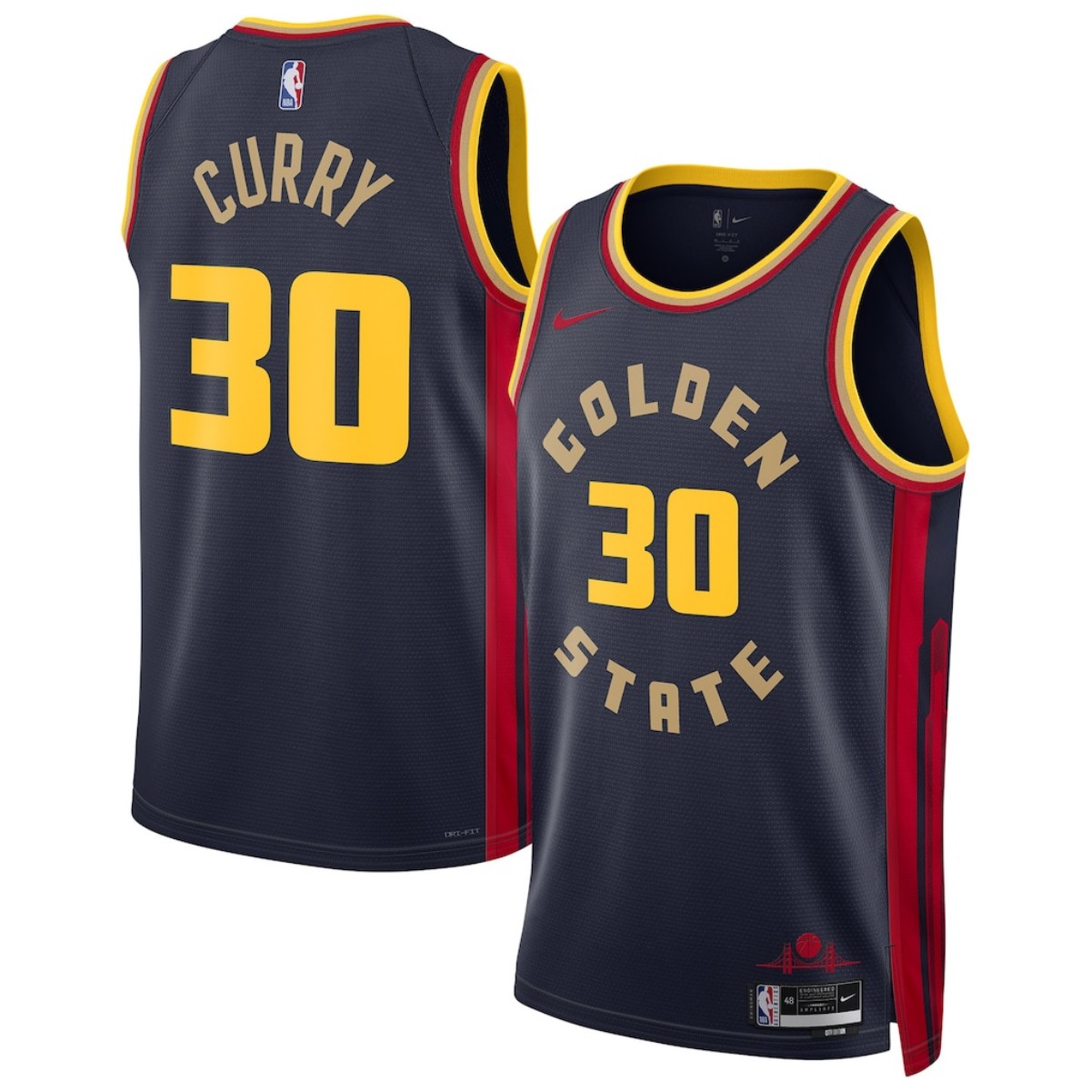 Unisex Golden State Warriors Stephen Curry Nike Navy Swingman Jersey - City Edition