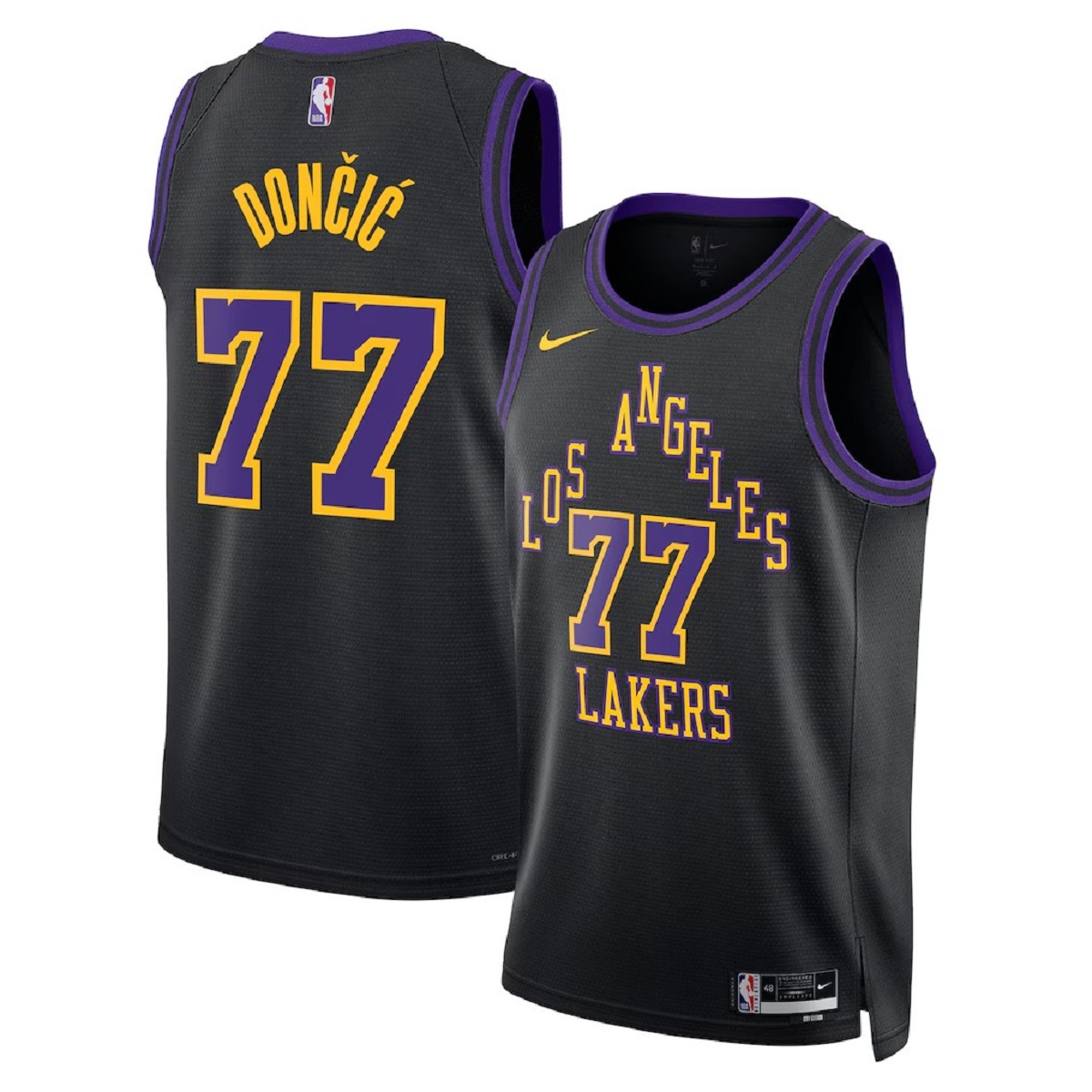 Unisex Los Angeles Lakers Luka Dončić Nike Black 2025/26 Swingman Jersey - City Edition