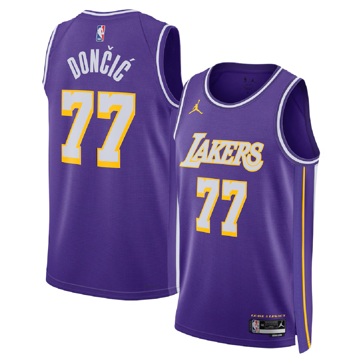 Unisex Los Angeles Lakers Luka Dončić Jordan Brand Purple Swingman Jersey - Statement Edition