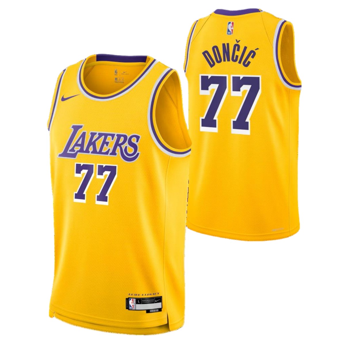 Unisex Los Angeles Lakers Luka Dončić Nike Gold Swingman Jersey - Icon Edition