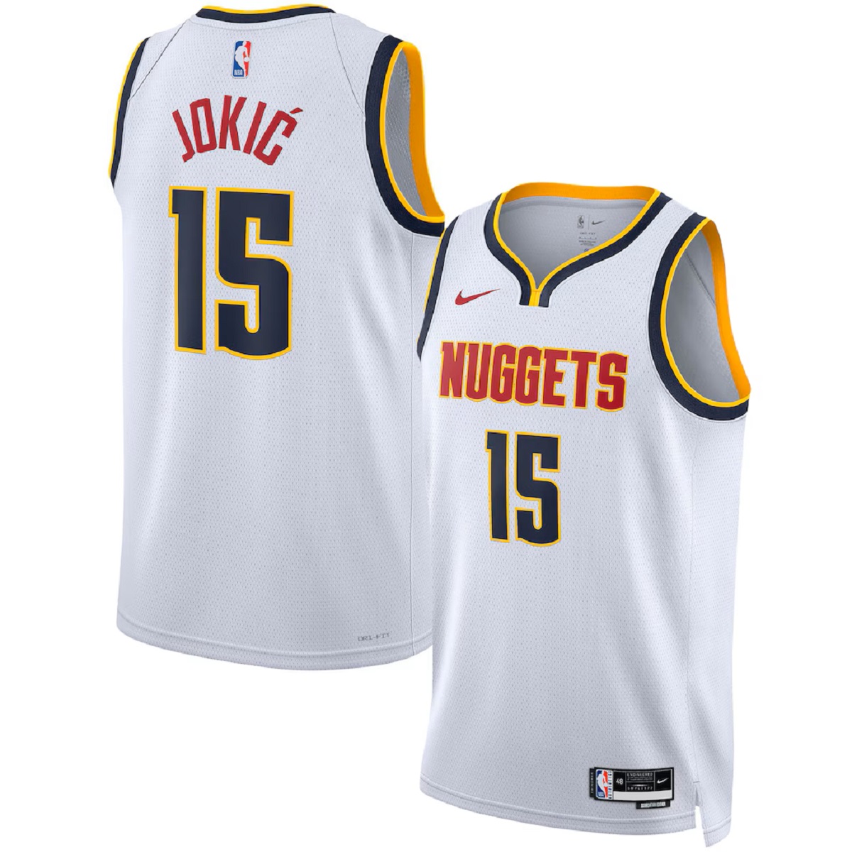 Jokić #15 Denver Nuggets Swingman White NBA Jersey - Association Edition