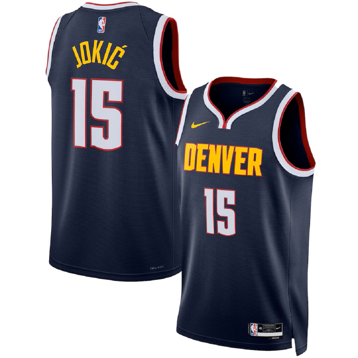 Jokić #15 Denver Nuggets Swingman Navy NBA Jersey - Icon Edition