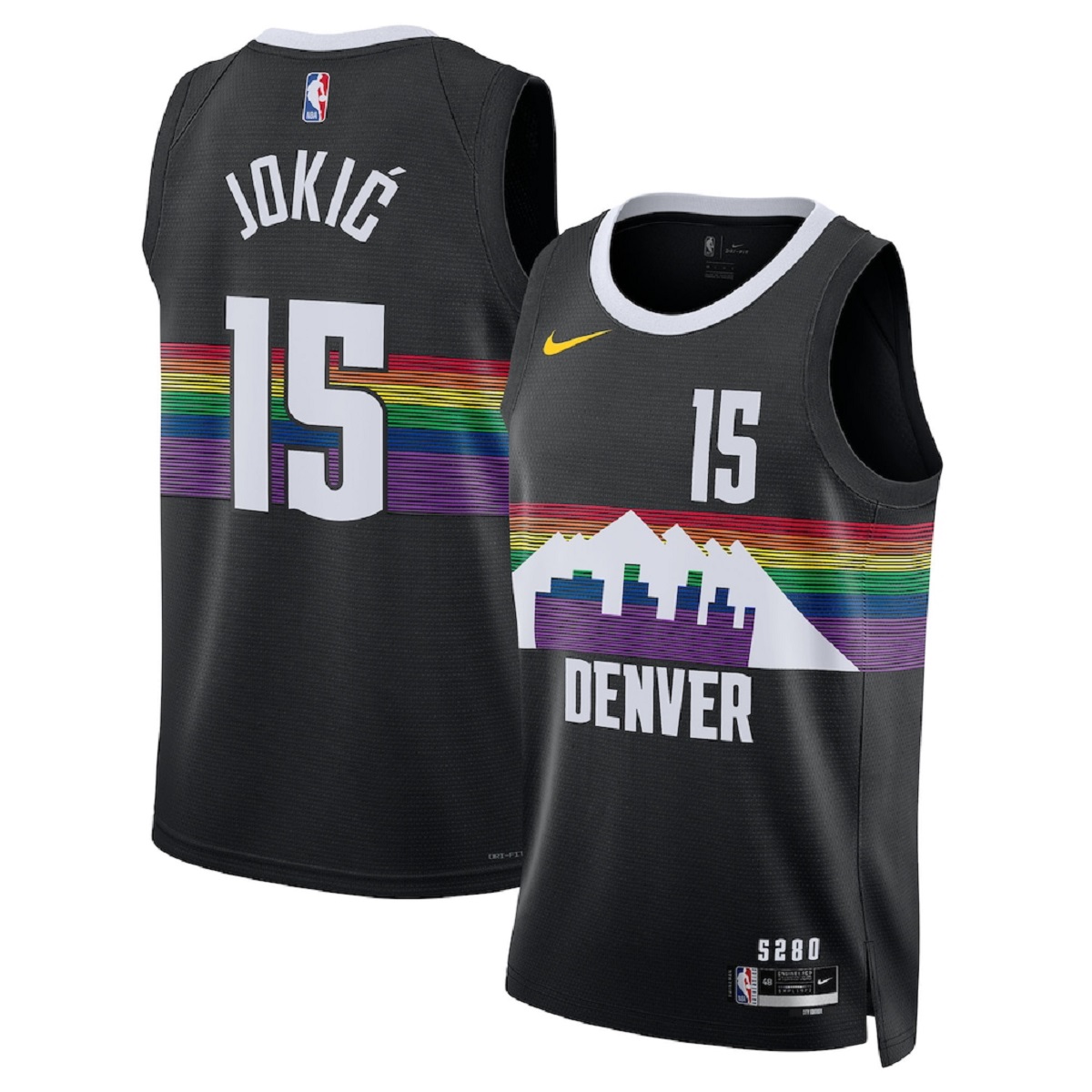 Jokić #15 Denver Nuggets Swingman Black 25/26 NBA Jersey - City Edition