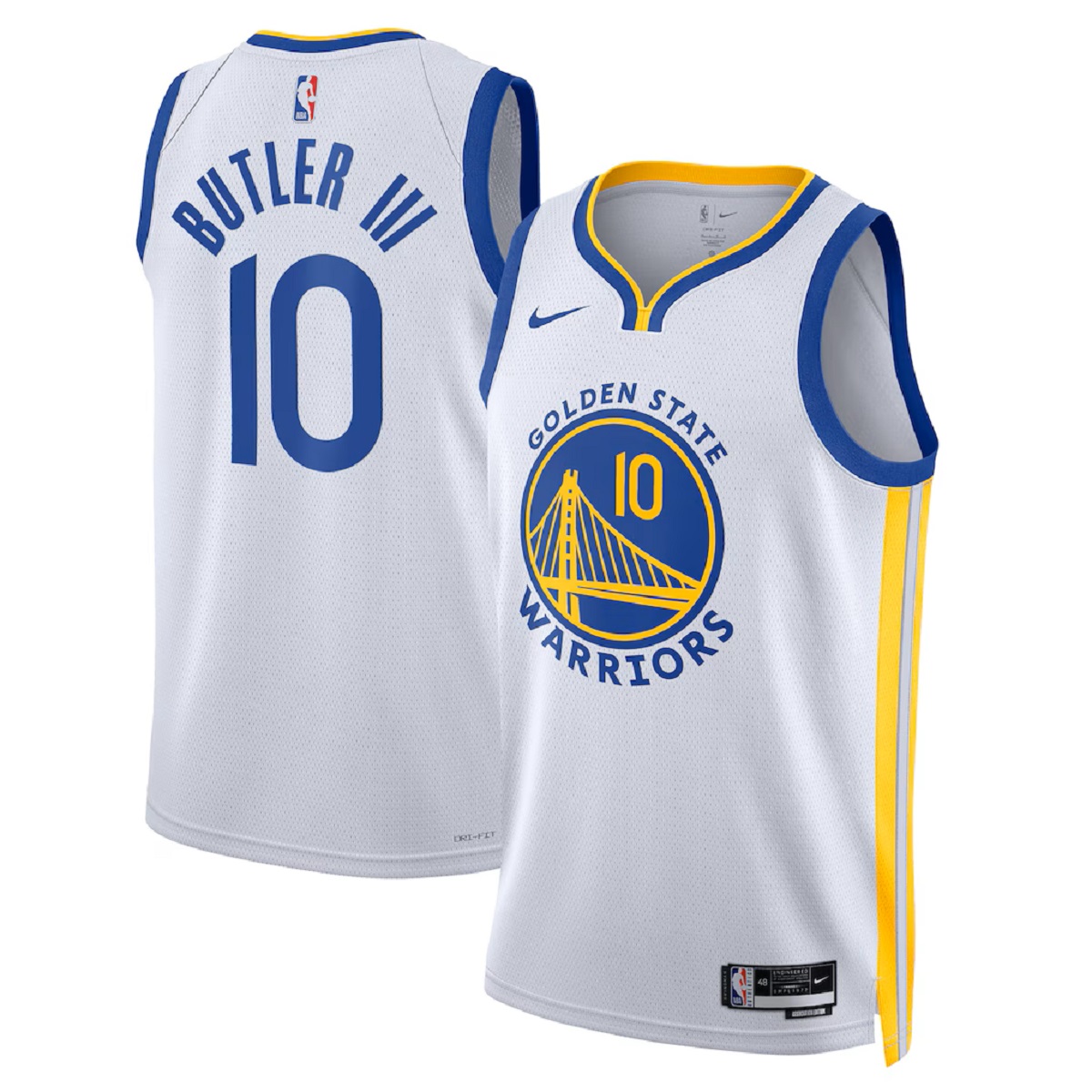 Butler#10 Golden State Warriors Swingman White NBA Jersey - Association Edition
