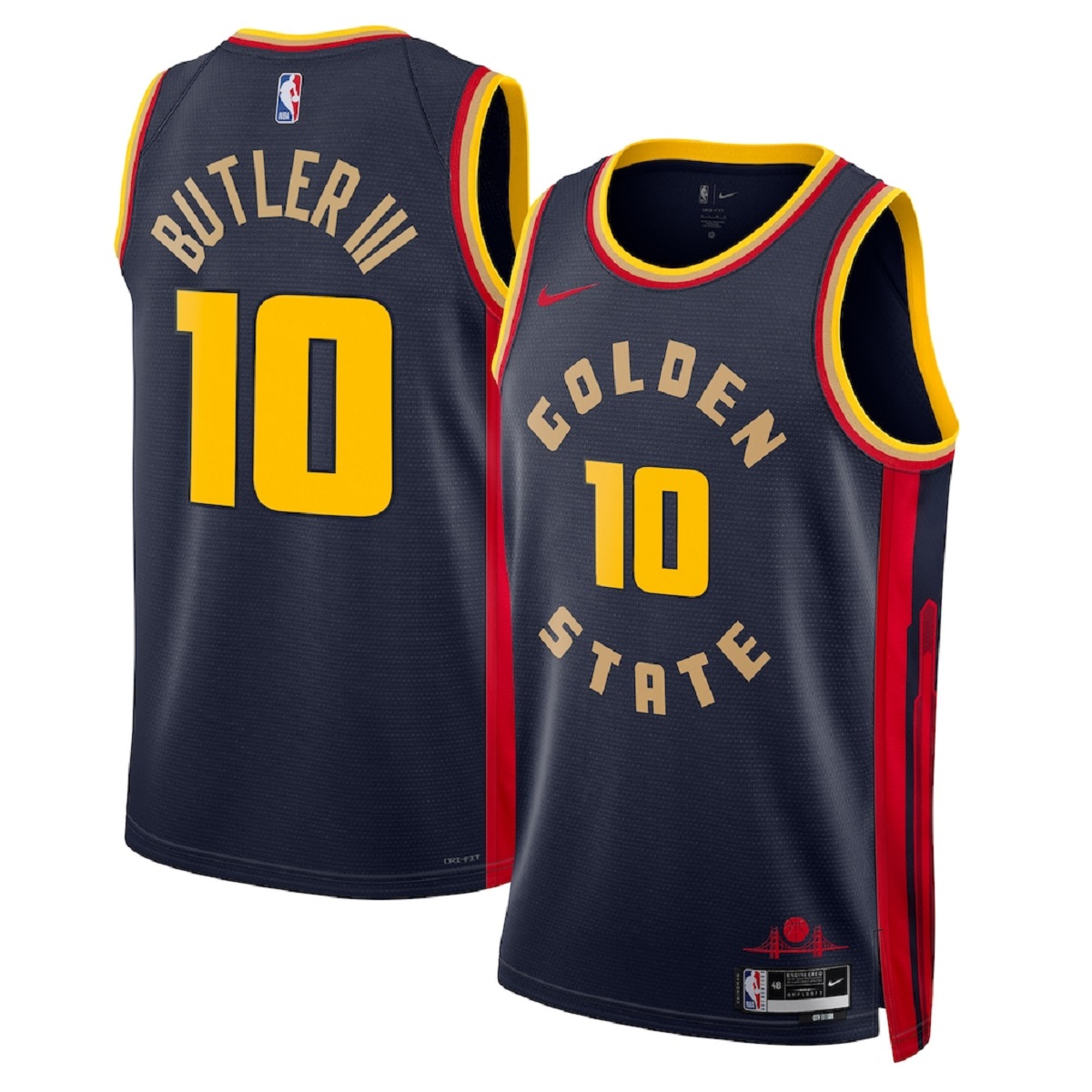 Butler#10 Golden State Warriors Swingman Navy NBA Jersey - City Edition