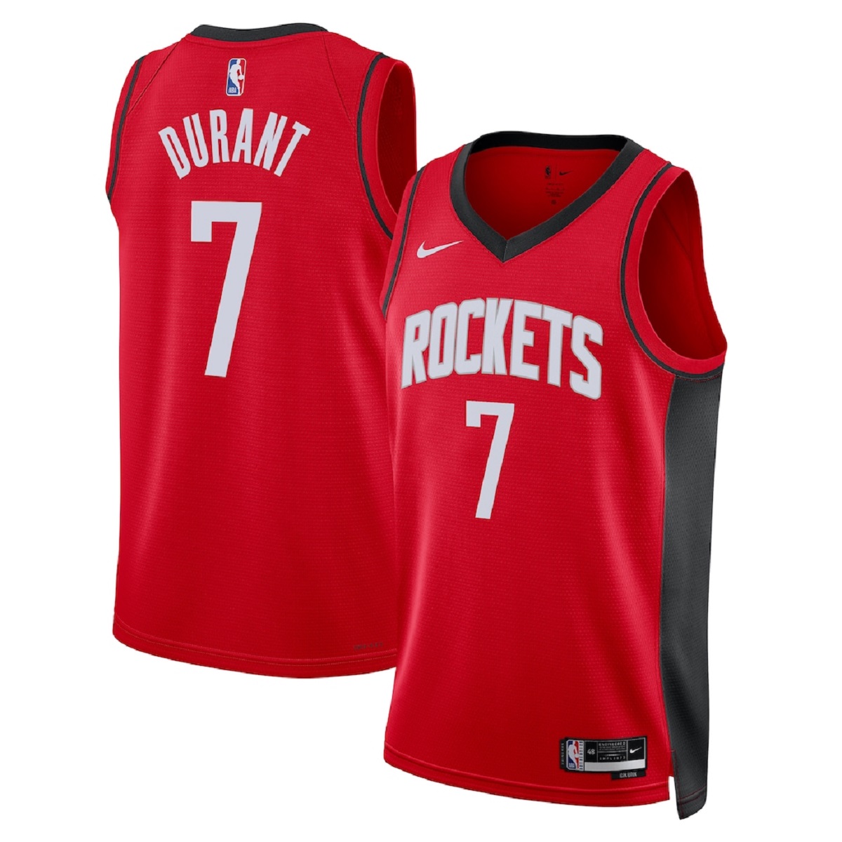 Durant#7 Houston Rockets Swingman Red NBA Jersey - Icon Edition