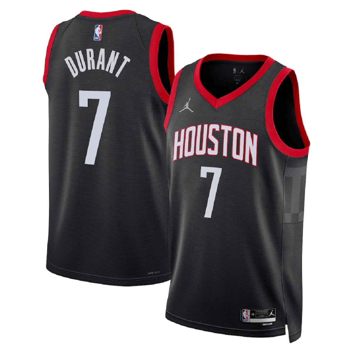 Durant#7 Houston Rockets Swingman Black NBA Jersey - Statement Edition