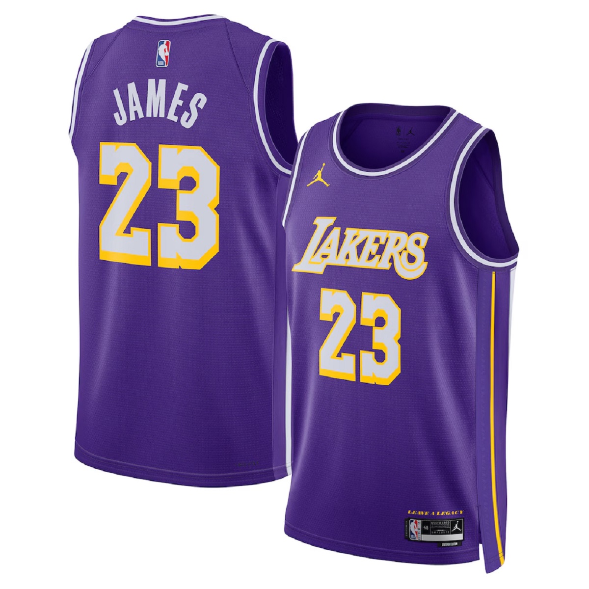 James#23 Los Angeles Lakers Swingman Purple NBA Jersey - Statement Edition