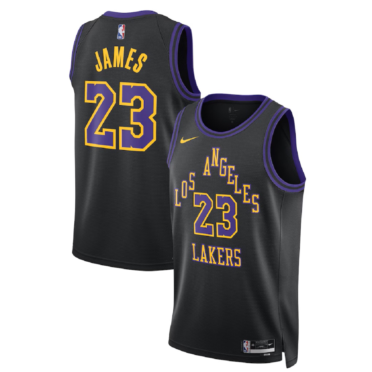 James#23 Los Angeles Lakers Swingman Black 25/26 NBA Jersey - City Edition
