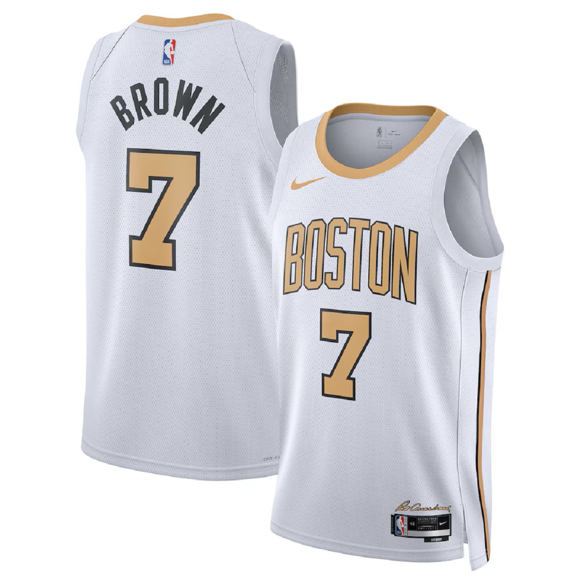 Brown #7 Boston Celtics Swingman White 25/26 NBA Jersey - City Edition