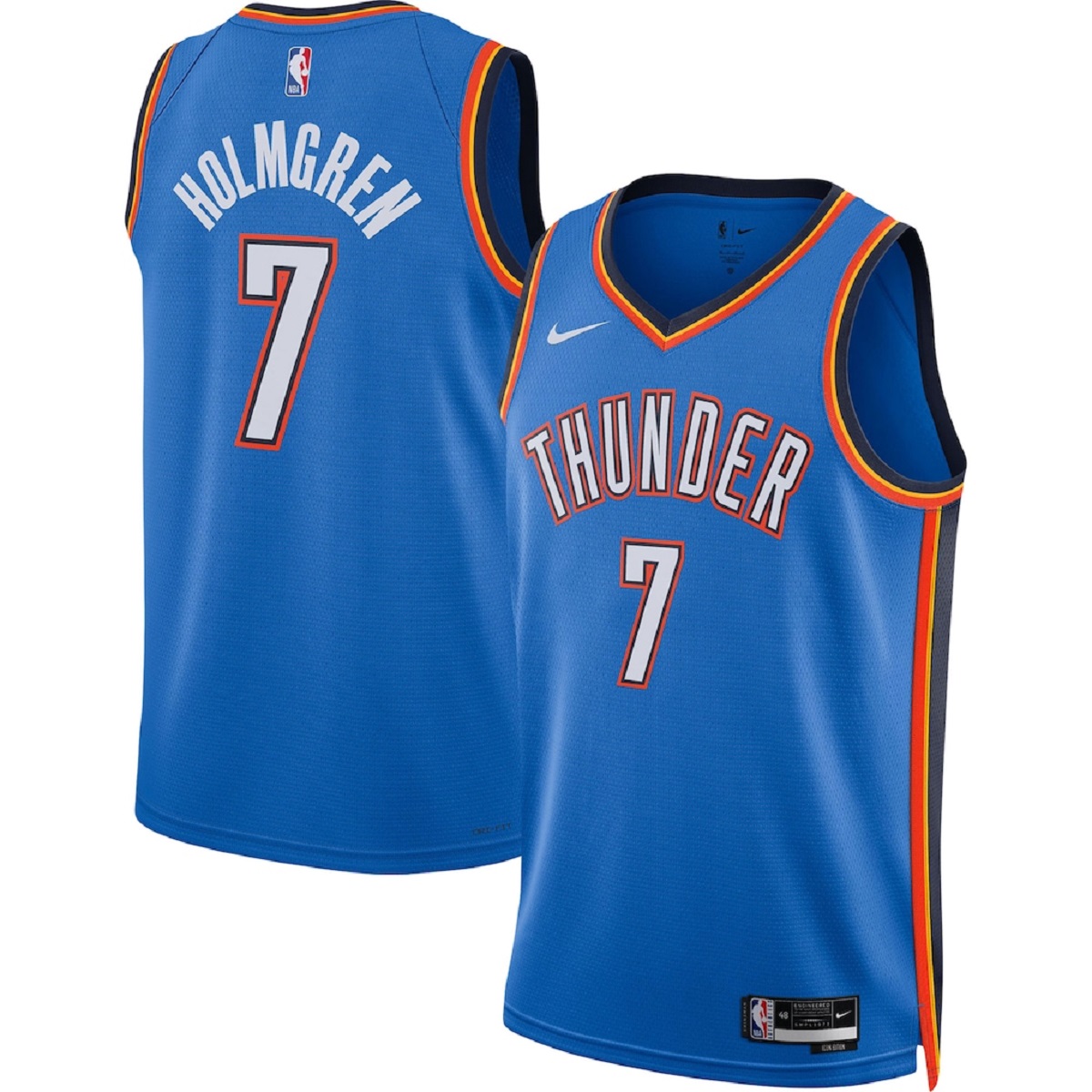 Holmgren #7 Men's Oklahoma City Thunder Swingman Blue NBA Jersey - Icon Edition