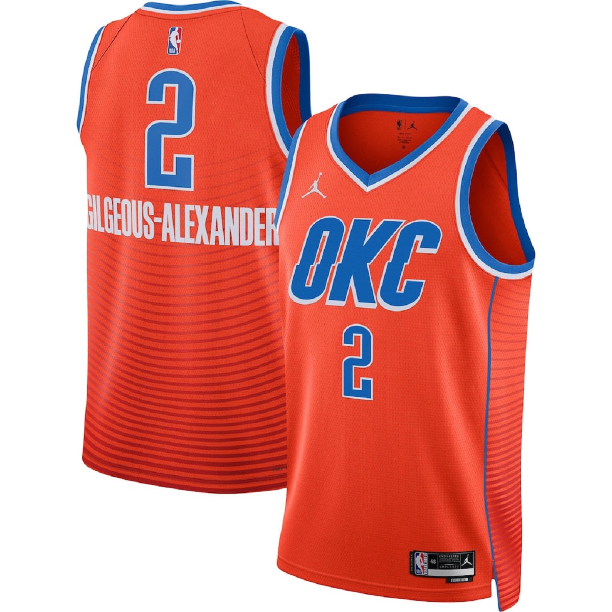 Gilgeous-Alexander #2 Men's Oklahoma City Thunder Swingman Red NBA Jersey - Statement Edition