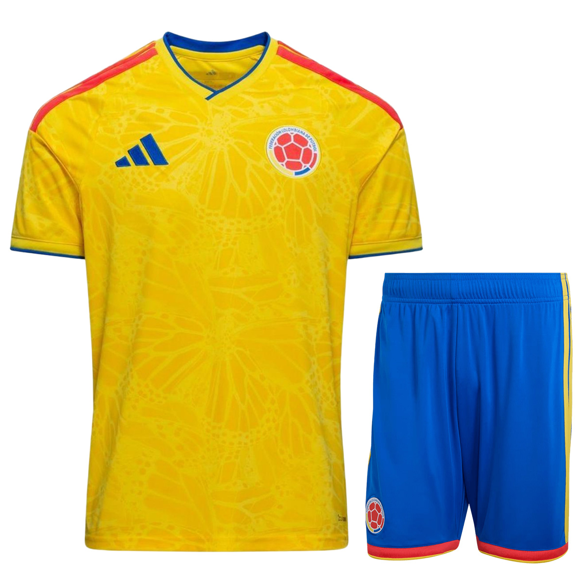 Colombia Home Soccer Jersey Kit(Jersey+Shorts) World Cup 2026 Yellow