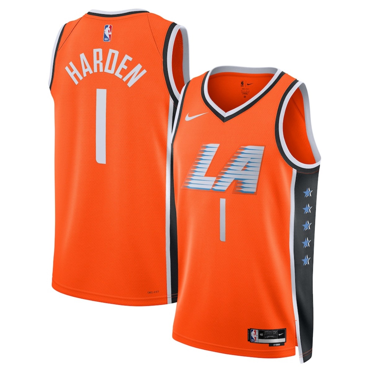 Men's LA Clippers James Harden Nike Orange 2025/26 Swingman Jersey - City Edition