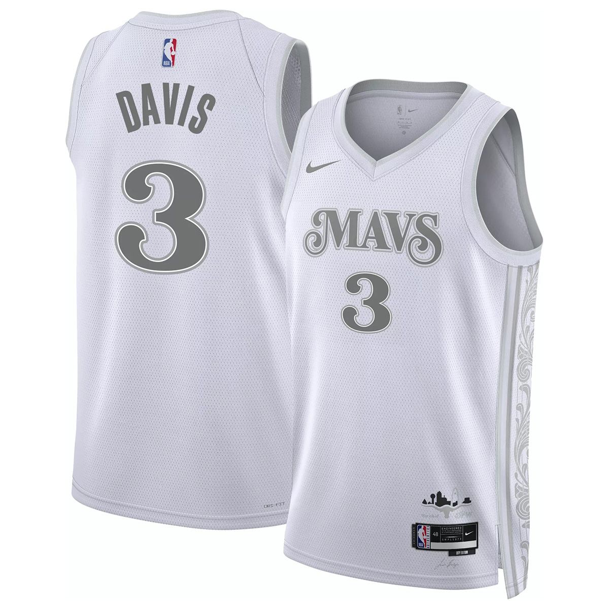 Men's Dallas Mavericks Anthony Davis Nike White 2024/25 Swingman Player Jersey - City Edition