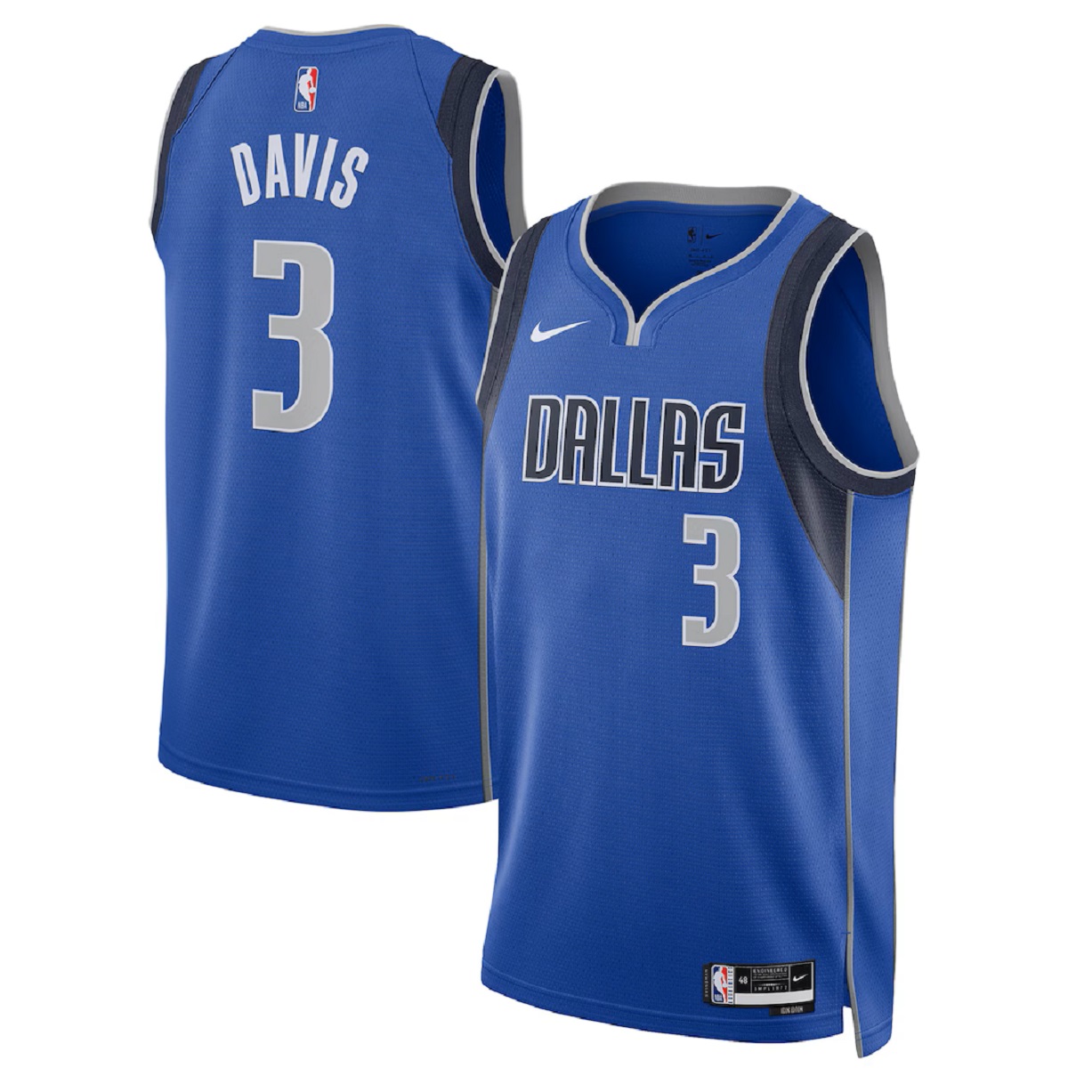 Men's Dallas Mavericks Anthony Davis Nike Blue Swingman Player Jersey - Icon Edition