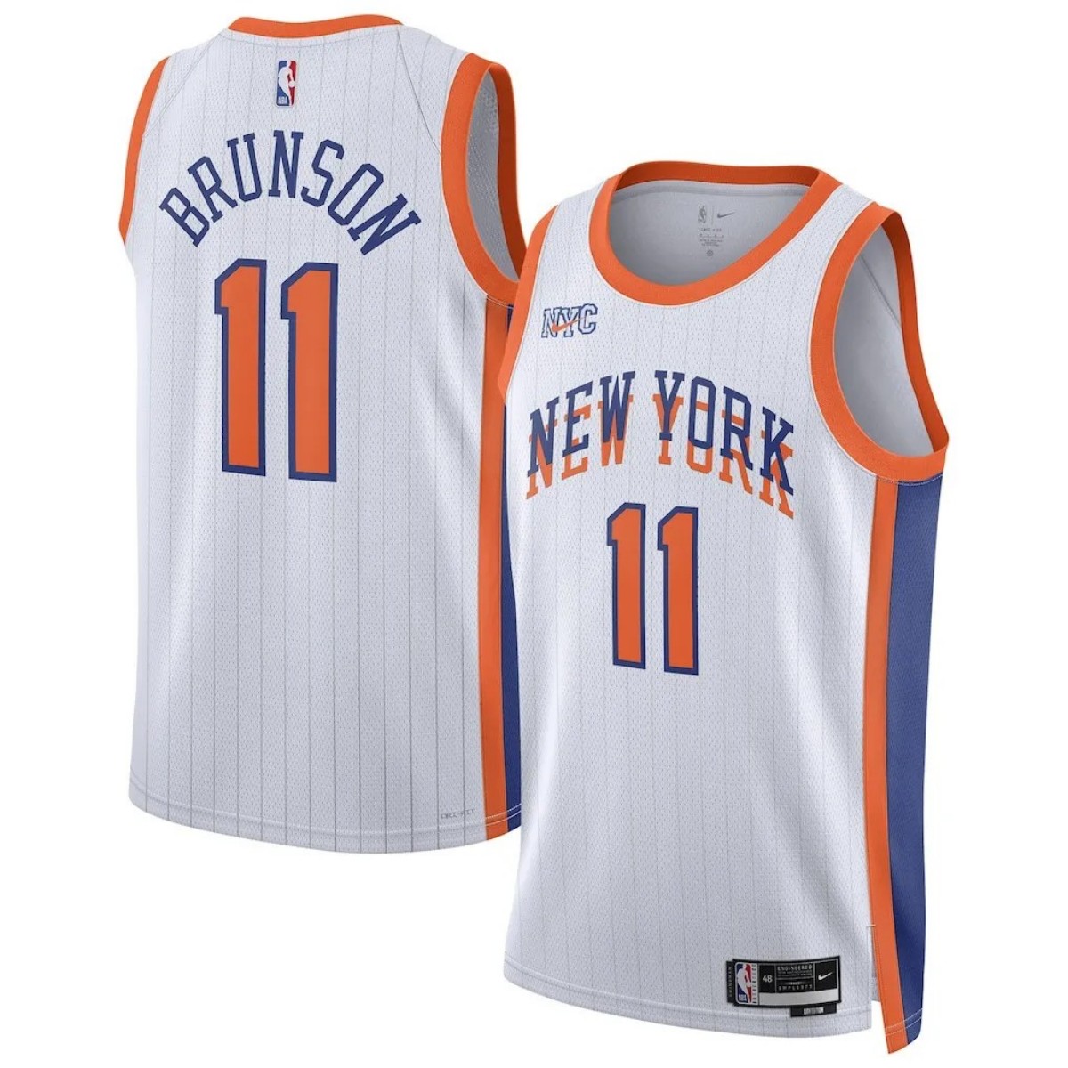 Men's New York Knicks Jalen Brunson Nike White Swingman Jersey - City Edition
