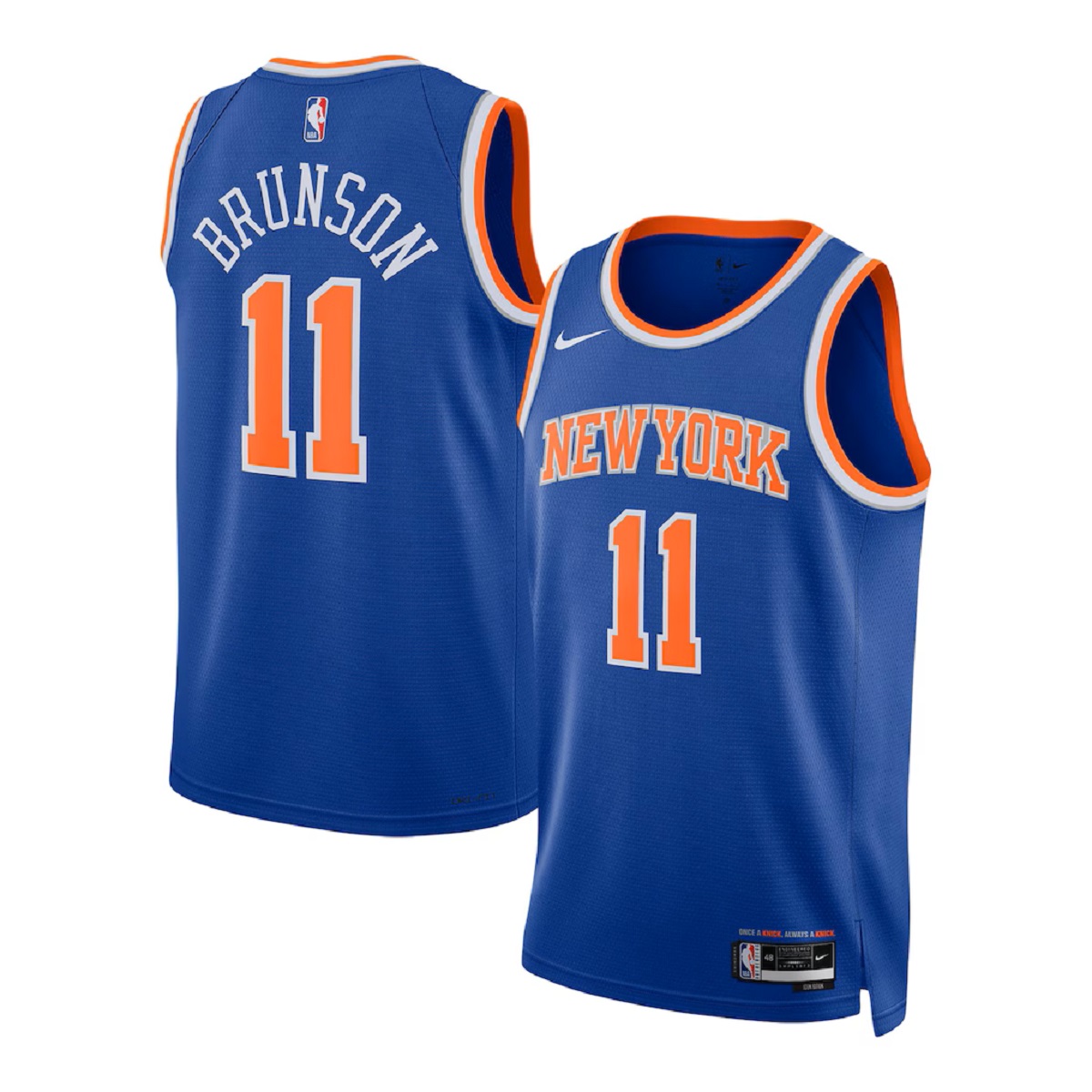 Men's New York Knicks Jalen Brunson Nike Blue Swingman Jersey - Icon Edition