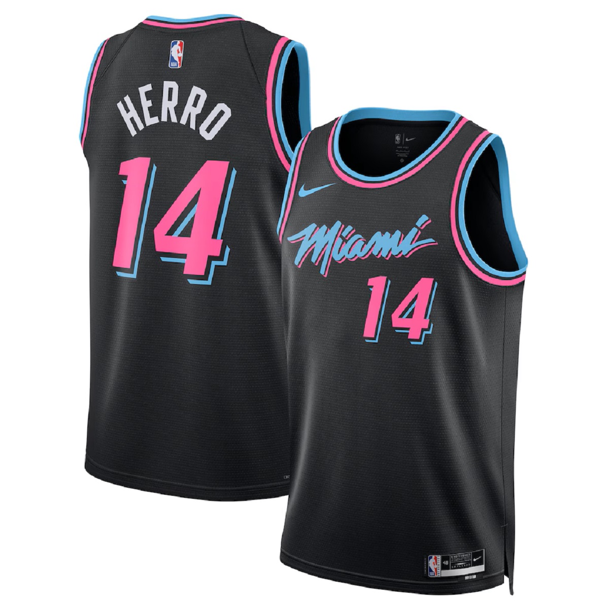 Men's Miami Heat Tyler Herro Nike Black 2025/26 Swingman Jersey - City Edition