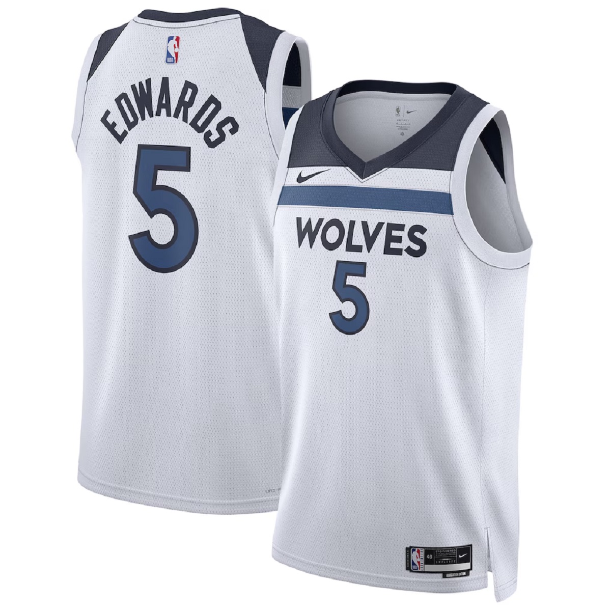 Men's Minnesota Timberwolves Anthony Edwards Nike White Swingman Jersey - Association Edition