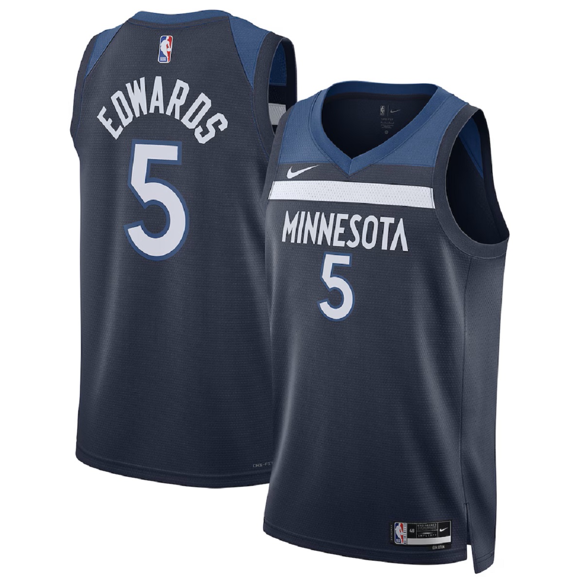 Men's Minnesota Timberwolves Anthony Edwards Nike Navy Swingman Jersey - Icon Edition