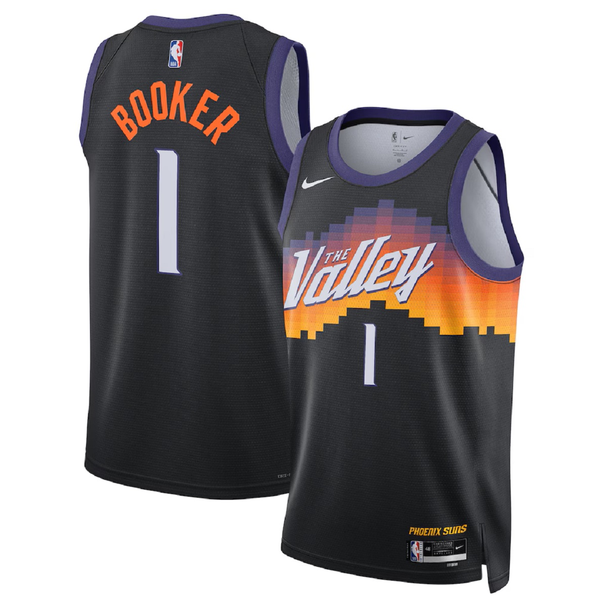 Men's Phoenix Suns Devin Booker Nike Black 2025/26 Swingman Jersey - City Edition